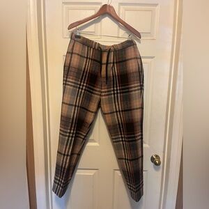 Scotch & Soda Men's Plaid Textured Pants in Tan and Black size Large NWOT